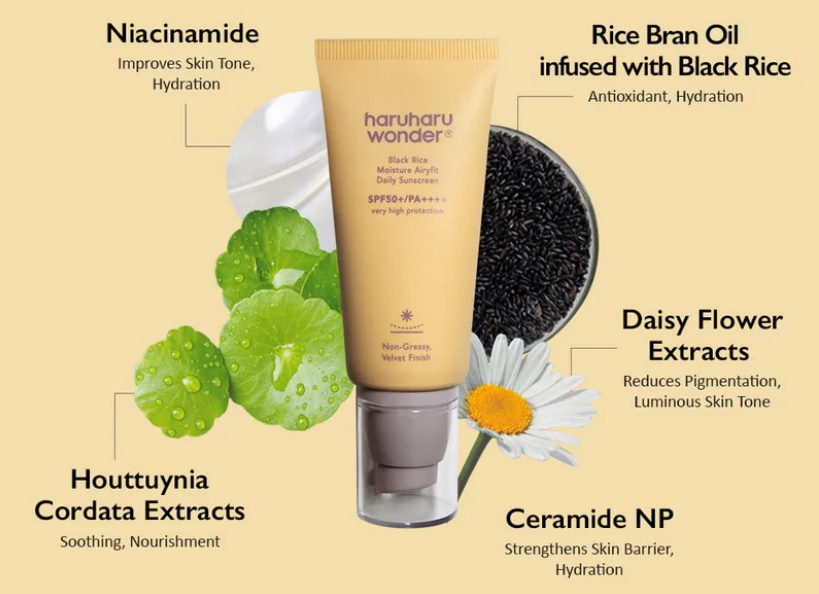 HARUHARU Black Rice Moisture Airyfit Daily Sunscreen SPF50+/PA++++