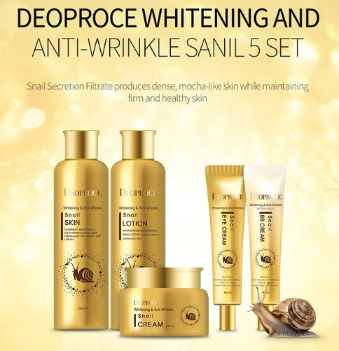 DEOPROCE WHITENING AND ANTI-WRINKLE SNAIL Set