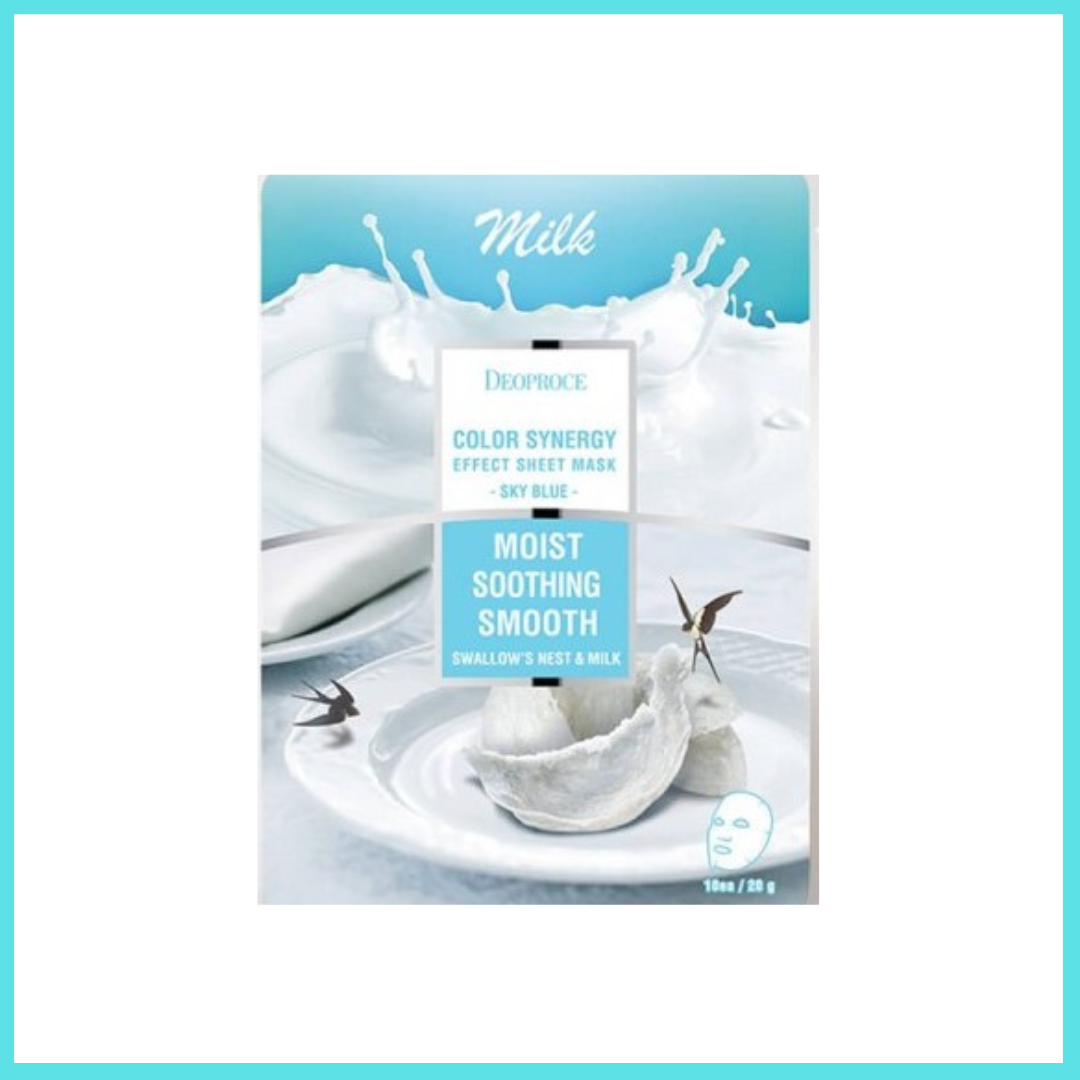 DEOPROCE Color Synergy Effect Sheet Mask Sky Blue 10 sheets