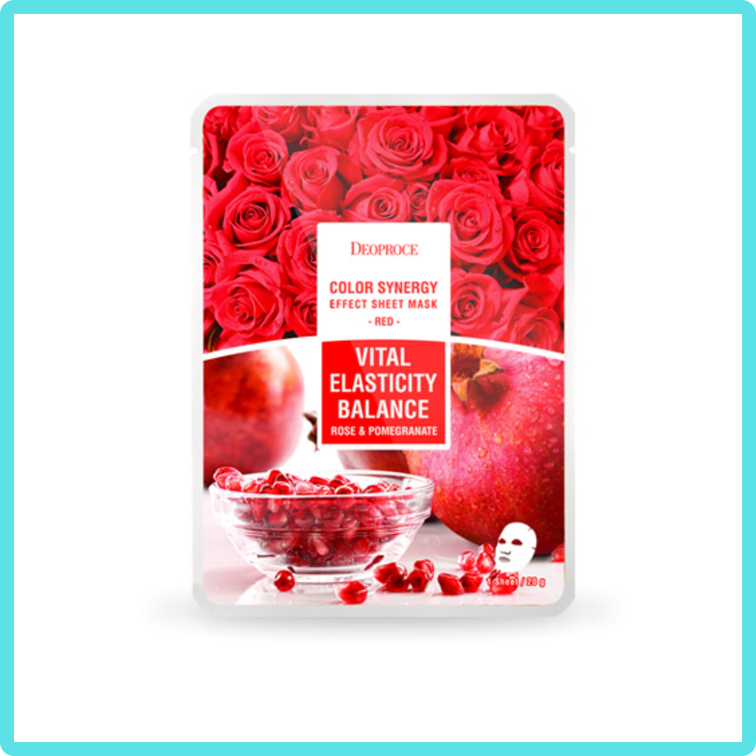 DEOPROCE COLOR SYNERGY EFFECT SHEET MASK RED