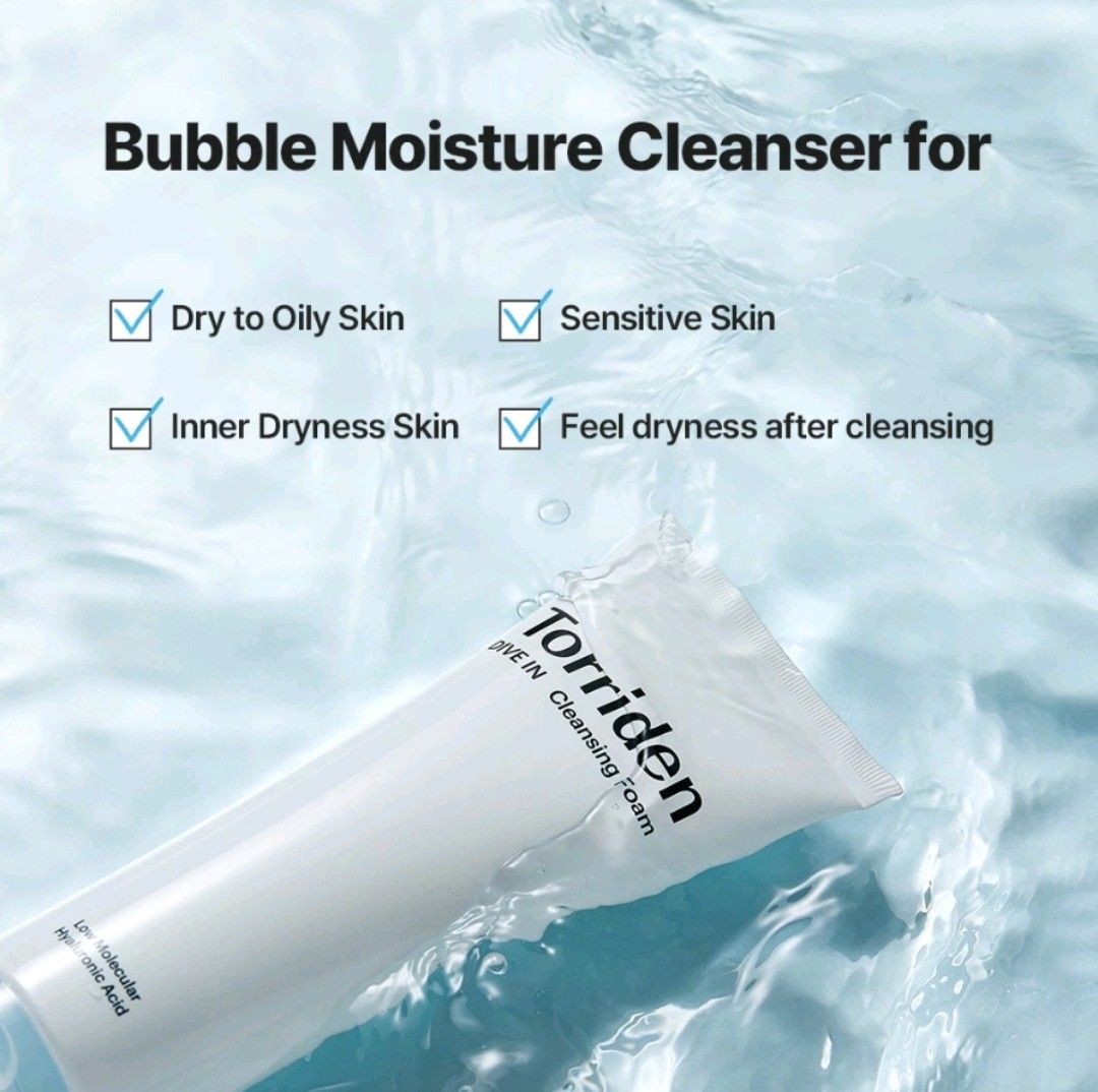Torriden Dive In Low Molecular Hyaluronic Acid Cleansing Foam 150ml